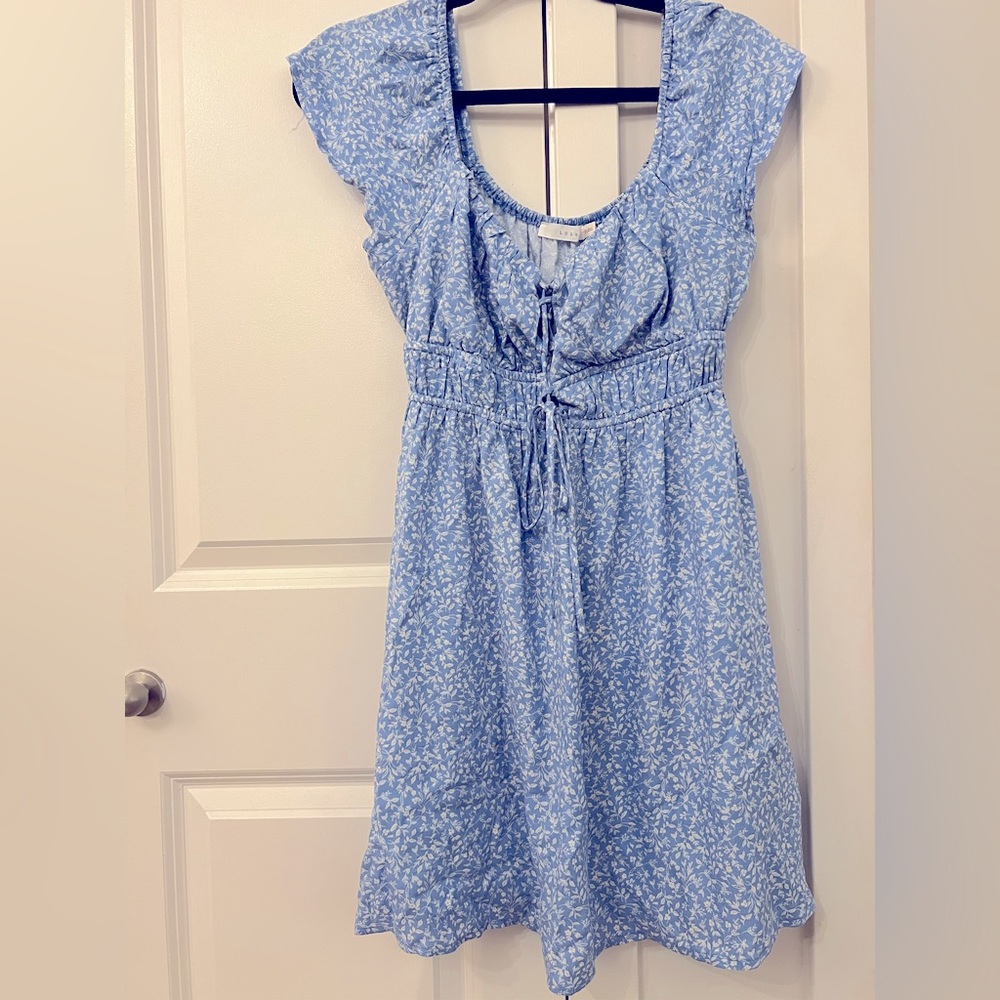 Blue and White Mini Dress